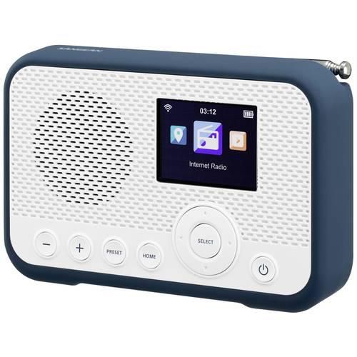 Sangean WFR-39 Internet Taschenradio Internet, DAB, UKW Internetradio, UKW, WLAN Spotify, Weckfunktion, wiederaufladbar Weiß, Blau