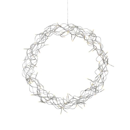 STAR TRADING LED-Kranz Curly, warmweiß, Ø 50 cm