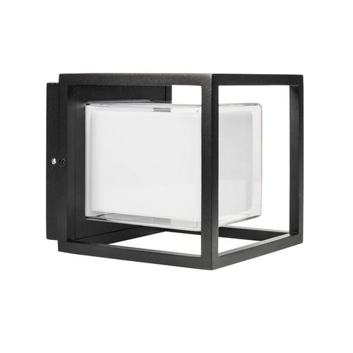 Smartwares LED-Außenwandleuchte Cubic, Aluminium, Würfelform