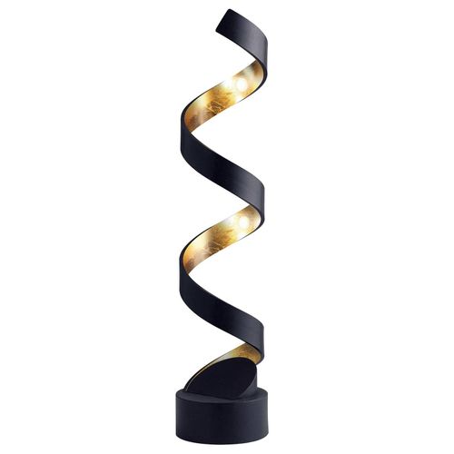 Eco-Light LED-Tischleuchte Helix, Höhe 66 cm, schwarz-gold