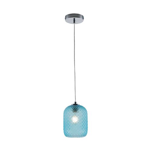 Eco-Light Hängeleuchte Ashford S15 mit Glasschirm blau