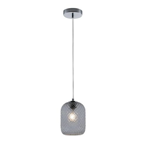 Eco-Light Hängeleuchte Ashford S15 mit Glasschirm grau