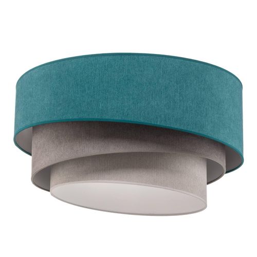 Euluna Deckenlampe Pastell Trio 60cm türkis/grau/hellgrau