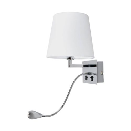 Lindby Stoffwandleuchte Leonella mit LED-Leselampe