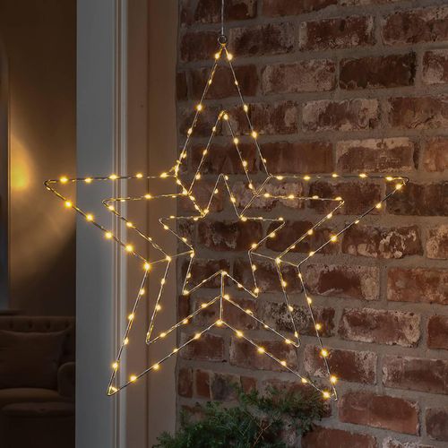 Konstsmide Christmas LED-Dekoleuchte Silberstern 66x64 cm