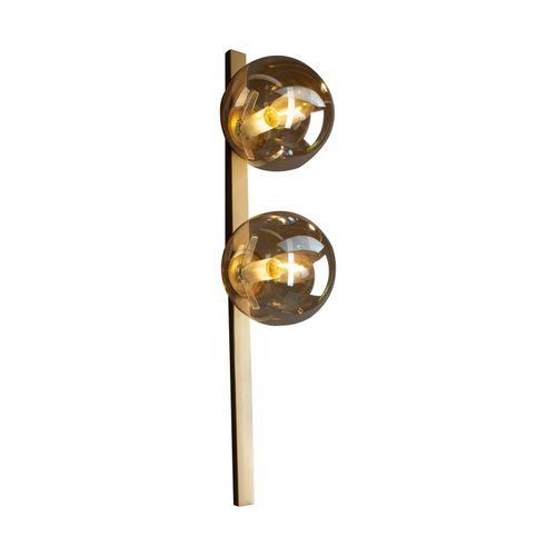 Eco-Light Wandleuchte Pluto zweiflammig, gold