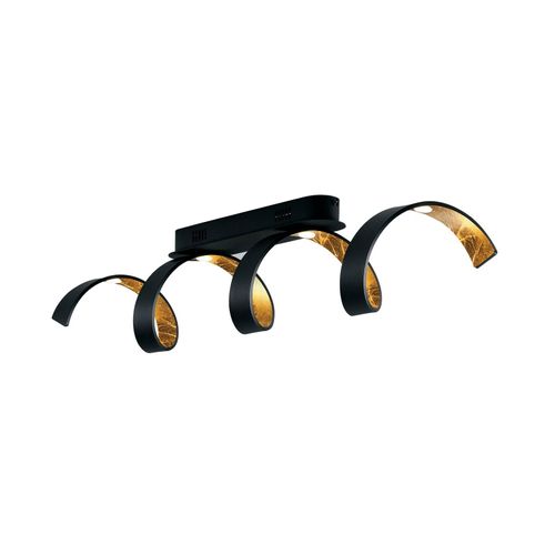 Eco-Light LED-Deckenleuchte Helix in Schwarz-Gold