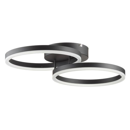 Fabas Luce LED-Deckenleuchte Giotto, zweiflammig, schwarz