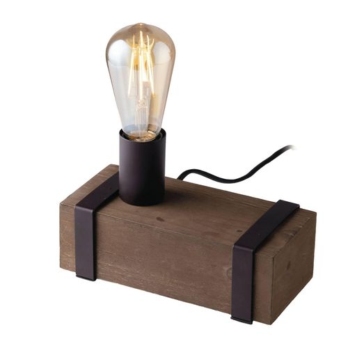 Eco-Light Tischleuchte Texas aus Antikholz, einflammig