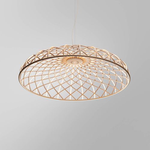 FLOS Skynest LED-Hängeleuchte hellbraun Ø 90,4 cm Kunststoff