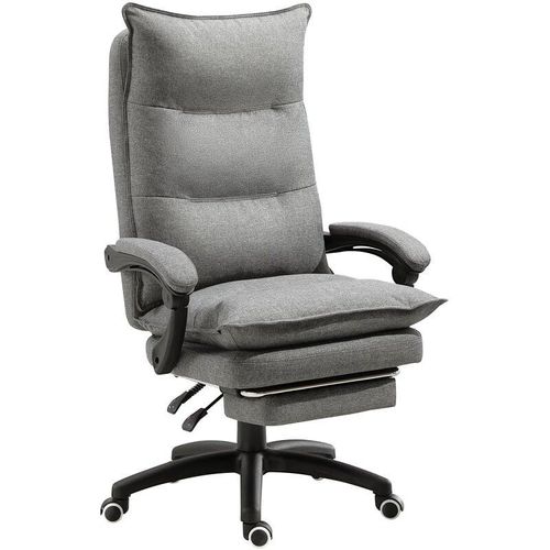 Bürostuhl Chefsessel mit Massagefunktion, Gaming Stuhl, höhenverstellbarer, ergonomischer Drehstuhl, Massage Sessel, Nylon, Grau, 70 x 62 x 120-130