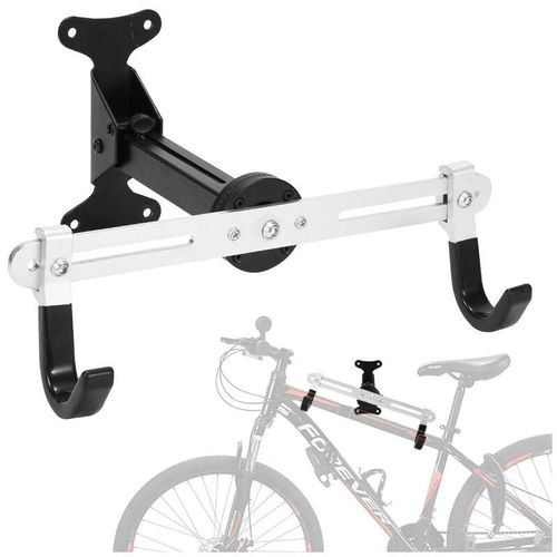 Vingo – Fahrradständer Fahrradhalterung Wand klappbare Fahrradaufhängung Wand platzsparende Rennrad Fahrrad Wandhalterung für 1 Fahrräder – Schwarz