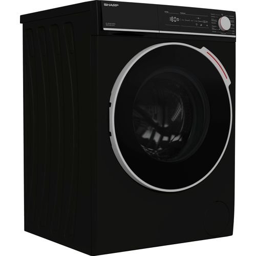 A (A bis G) SHARP Waschmaschine „ES-NFH814CBDA-DE“ Waschmaschinen schwarz Frontlader