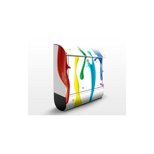 Micasia – Wandbriefkasten – Farbspritzer – Briefkasten Bunt Größe: 46cm x 39cm