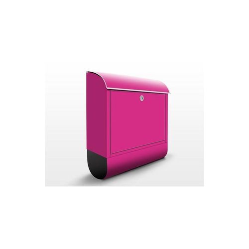 Briefkasten Pink – Colour Pink – Pinker Briefkasten mit Zeitungsfach Größe: 46cm x 39cm