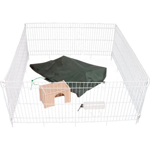 dobar großes Kaninchengehege-Set ca. 119,5x119,5x52 cm