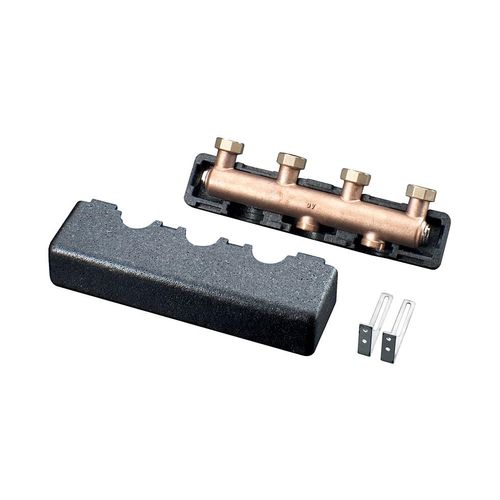 Oventrop Verteilerbalken für Reguma DN 25 für 2 Heizkreise, Rotguss 1351571
