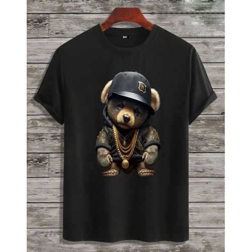 RMK T-Shirt Herren T-Shirt Basic Rundhals mit Gangster Teddybär Bär
