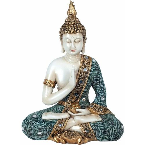 Buddha -Figurenfiguren Sitzen Buddha Blau 9x22x24cm 22400 – Azul – Signes Grimalt