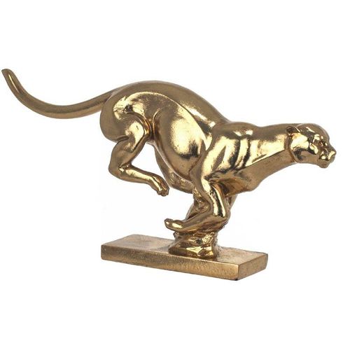 Figurenfiguren Figure Jaguar mit Basis Goldtieren 21x8x46cm 25135 – Dorado – Signes Grimalt