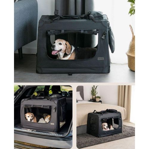 lionto Tiertransportbox Transportbox für Hunde & Katzen