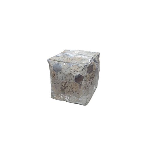 Spark Pouf 200 Grau / Silber 45cm x 45cm