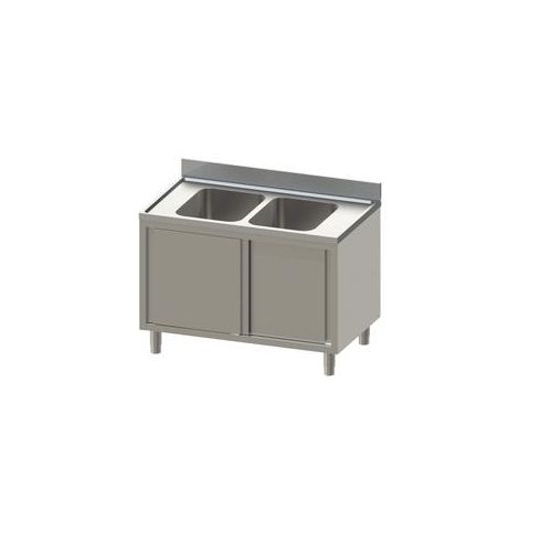 GastroHero Spülschrank Eco 16x7 mit 2 Becken