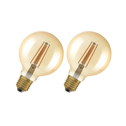 OSRAM 1906 E27 6,5W LED G95 824 gold dim 2er