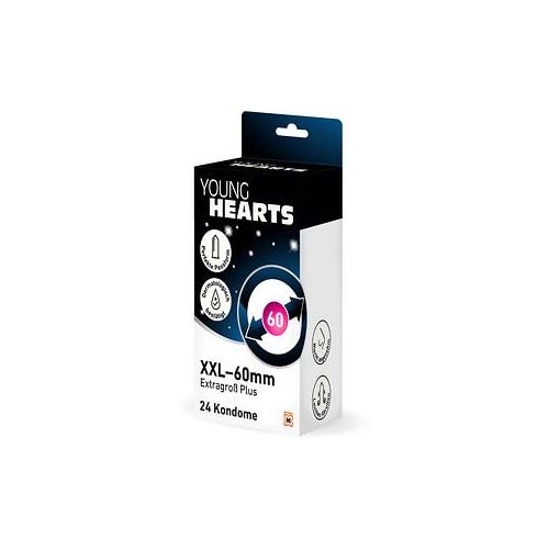 YOUNG HEARTS Kondome XXL - Extragroß Plus, 24 St.