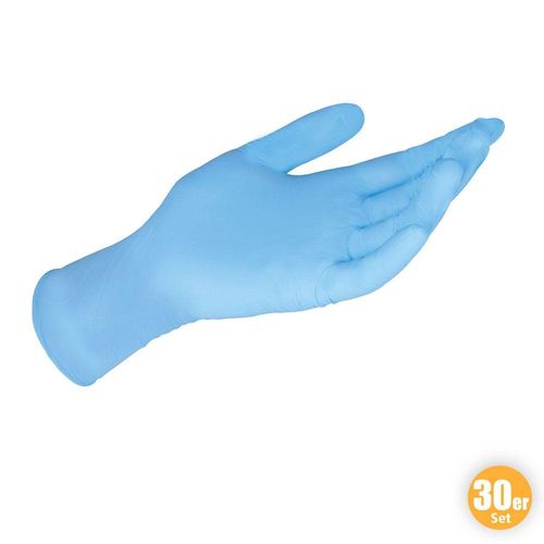 Latex-Handschuhe, Größe M - Blau, 30er