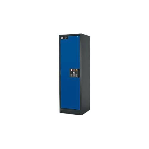 Sicherheitsschrank Typ 90 Asecos Q-CLASSIC-90 asecos, B 600 mm, Tür links, 3 Böden, enzianblau