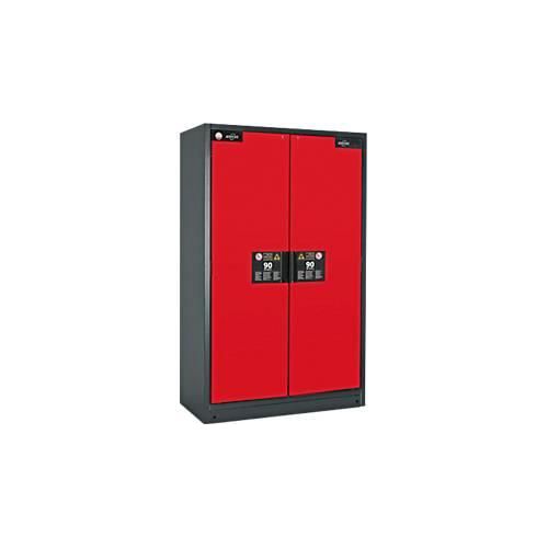 Sicherheitsschrank Typ 90 Asecos Q-CLASSIC-90 asecos, B 1200 mm, 3 Böden, verkehrsrot