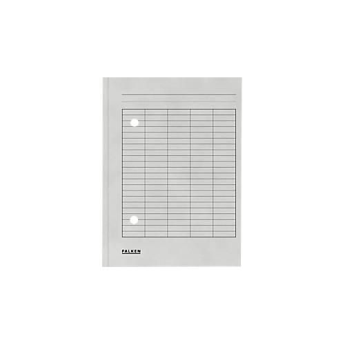 Dokumentenmappe FALKEN, DIN A4, 2-seitiger Gitterdruck, B 231 x H 318 mm, Karton, grau