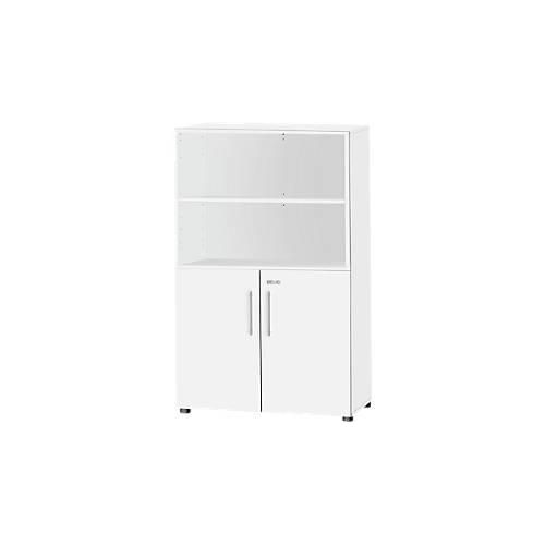 Schäfer Shop Select Kombischrank Start Off, 4 OH, abschließbar, B 800 x T 420 x H 1514 mm, Holz, weiß/weiß