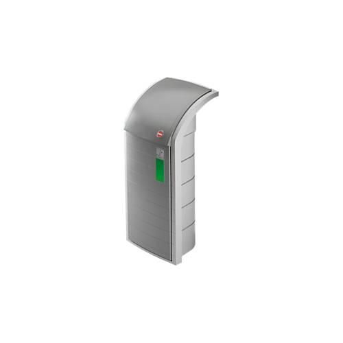 Wertstoffsammelbehälter Hailo ProfiLine WSB Design XXXL, 120 l, Verbindungsklammern & Aufkleber, L 450 x B 500 x H 1120 mm, Kunststoff, grau
