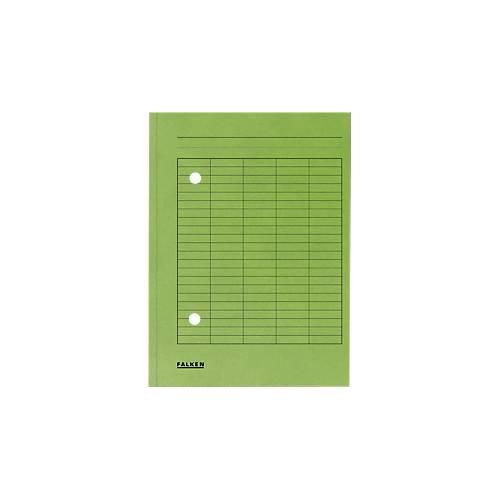 Dokumentenmappe FALKEN, DIN A4, 2-seitiger Gitterdruck, B 231 x H 318 mm, Karton, grün