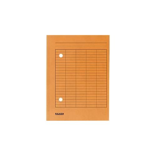 Dokumentenmappe FALKEN, DIN A4, 2-seitiger Gitterdruck, B 231 x H 318 mm, Karton, orange