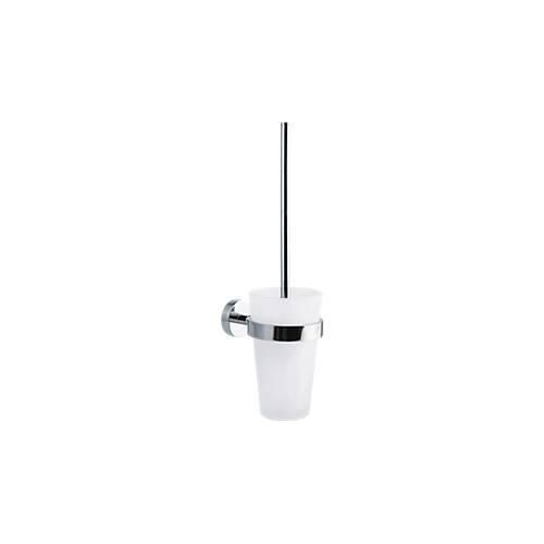 tesa® SMOOZ Toilettenbürste, verchromt, inkl. Klebelösung, starker Halt, B 95 x T 135 x H 395 mm