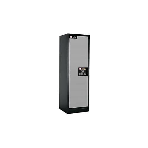 Sicherheitsschrank Typ 90 Asecos Q-CLASSIC-90 asecos, B 600 mm, Tür links, 3 Böden, asecos Silber