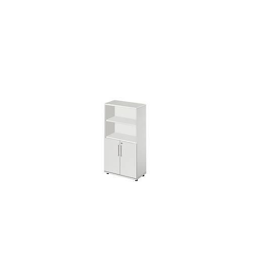 Schäfer Shop Select Kombischrank Start Off, 4 OH, abschließbar, B 800 x T 420 x H 1514 mm, Holz, lichtgrau/lichtgrau