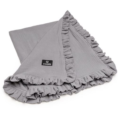 T-TOMI Muslin Blanket deken Grey 80 x 100 cm 1 st