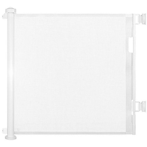 Insma – Erweiterbares Kinderschutzgitter Treppenschutzgitter leicht schließend H.86 x B.150 – 180 cm weiß Fantablau