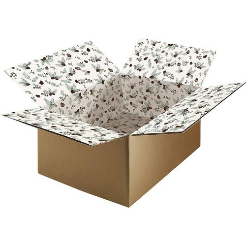 ratioform Wellpapp-Faltkarton mit Innendruck Christmas, braun, VE 20 Stk, LxBxH 310 x 215 x 140 mm, ab 5 VE