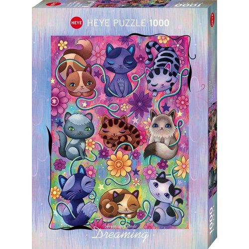 HEYE Puzzle Kitty Cats / Dreaming, 1000 Puzzleteile, Made in Germany, bunt