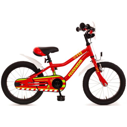 Kinderfahrrad BACHTENKIRCH „Feuerwehr“ Fahrräder Gr. 21 cm, 16 Zoll (40,64 cm), rot Kinder Kinderfahrräder