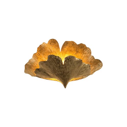 Holländer Wandleuchte Ginkgo Due in Gold