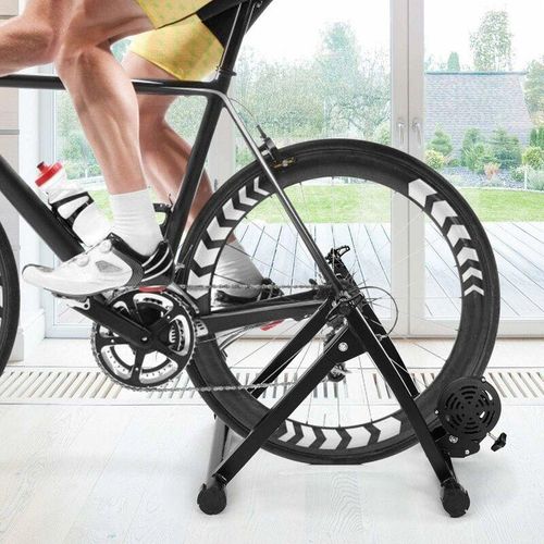 Goplus – Rollentrainer Fahrradtrainer Fahrrad Heimtrainer bis 150kg klappbar schwarz