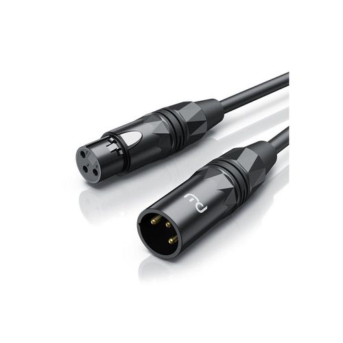 Primewire Audio-Kabel, XLR, XLR Stecker, XLR Buchse (200 cm), XLR Audiokabel - NF-Audiokabel - 2m, schwarz
