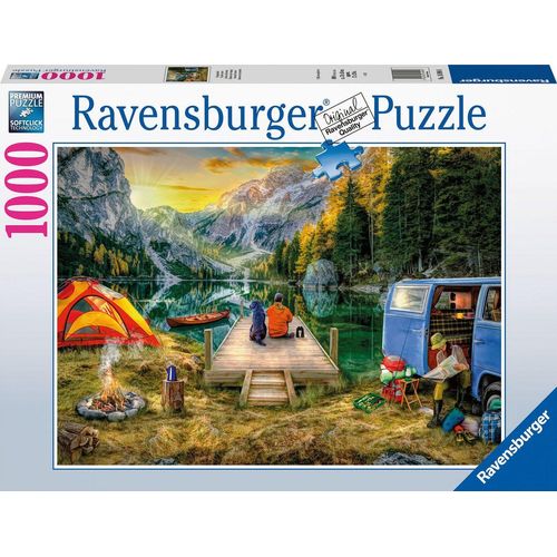 Ravensburger Puzzle Campingurlaub, 1000 Puzzleteile, Made in Germany, FSC® - schützt Wald - weltweit, bunt