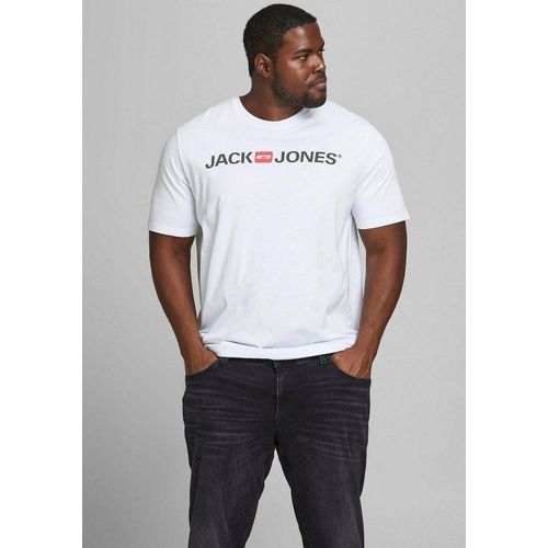 Jack & Jones PlusSize T-Shirt CORP LOGO TEE bis Größe 6XL, weiß